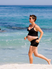 pregnant runner