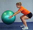 squat with ball